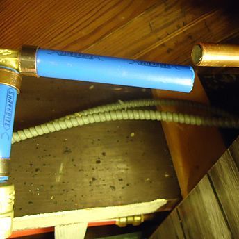 broken PEX pipe